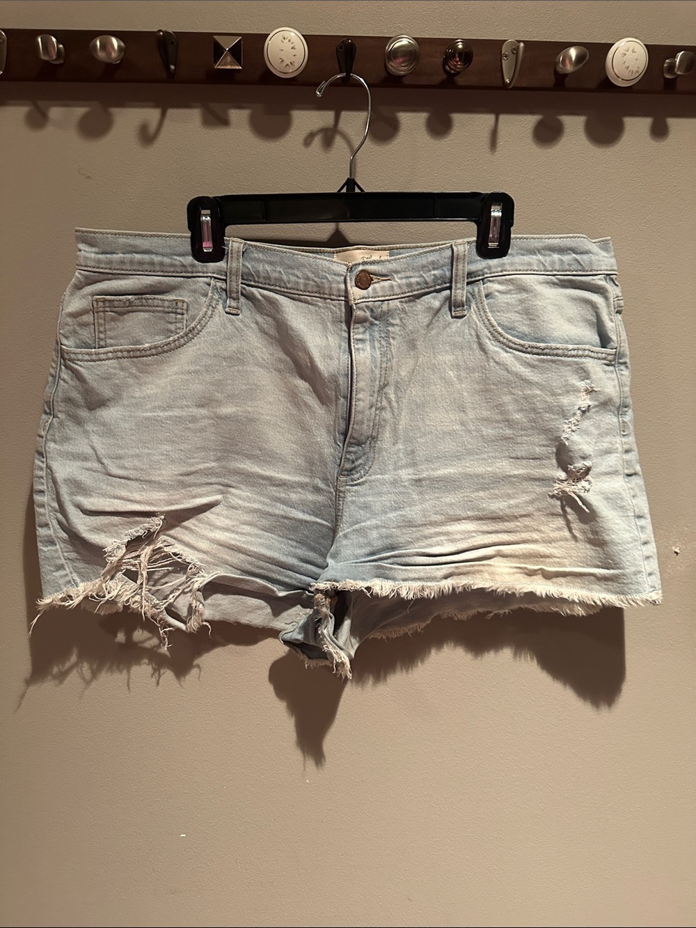 Universal Thread Light Wash Distressed Denim Shorts - Women